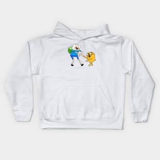 Finn and Jake fist bump Adventure Time Kids Hoodie